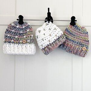 Crochet Hat, Toque, Baby, Toddler, Winter, Warm Beanie, Handmade